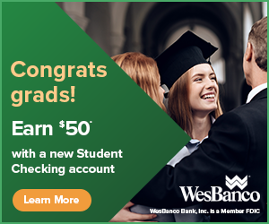 WesBanco Student Checking Account campaign creative